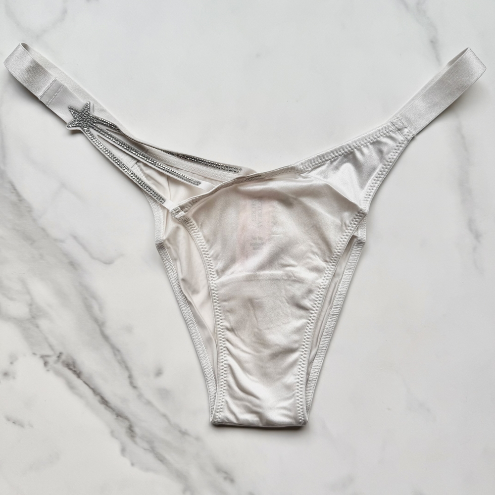 NWT VICTORIA'S SECRET VERY SEXY STARSTRUCK SHINE SMOOTH BRAZILIAN PANTY IN DELFI
